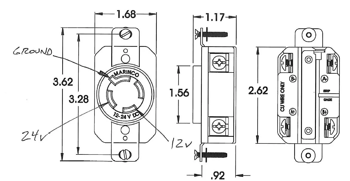 Marinco 50 Wiring Diagram Schematic