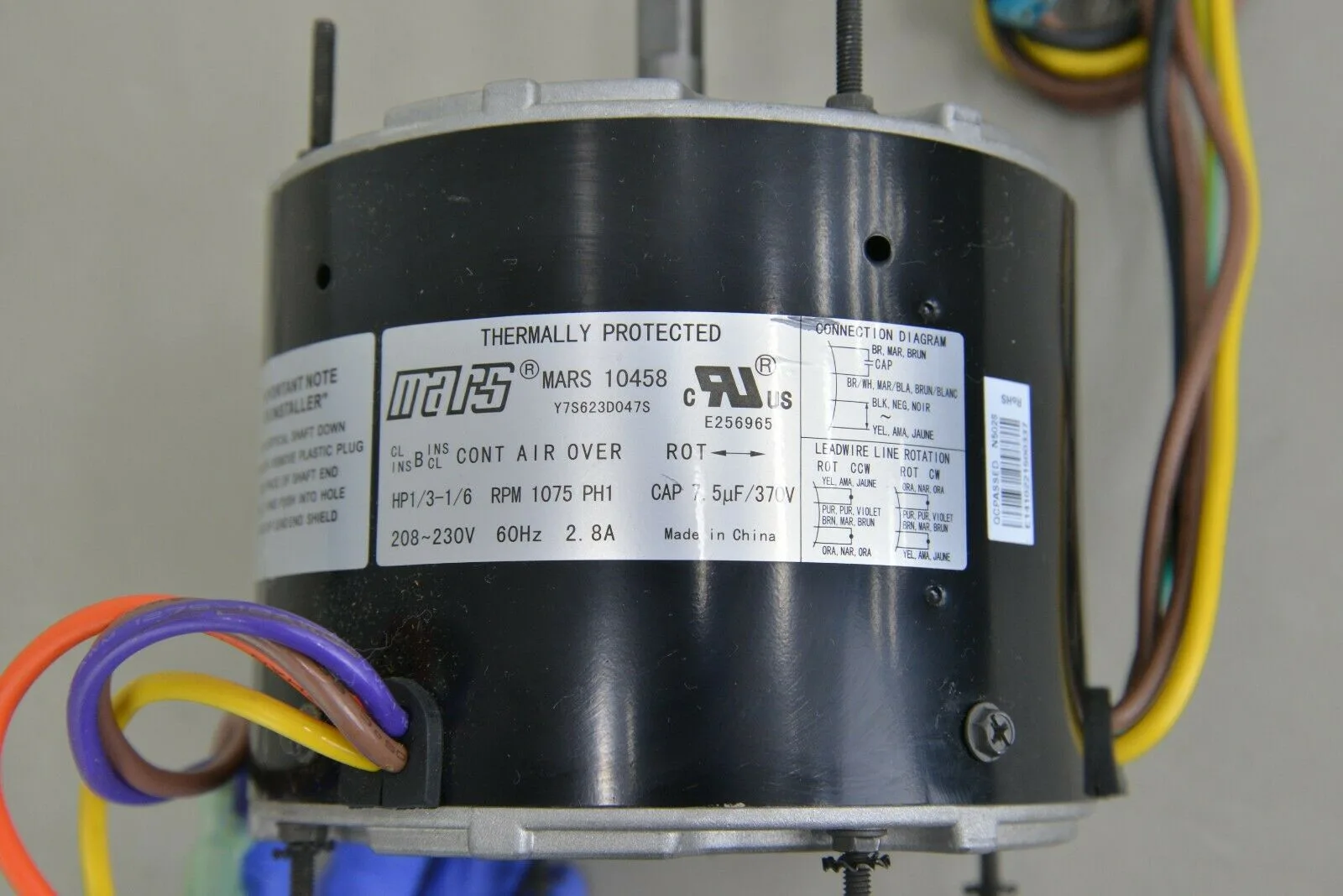 Mars Condenser Fan Motor Wiring Diagram