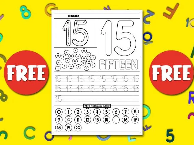 Math Activity Book Tracing Number Writing Practice Number Recognition 15 Free Teaching