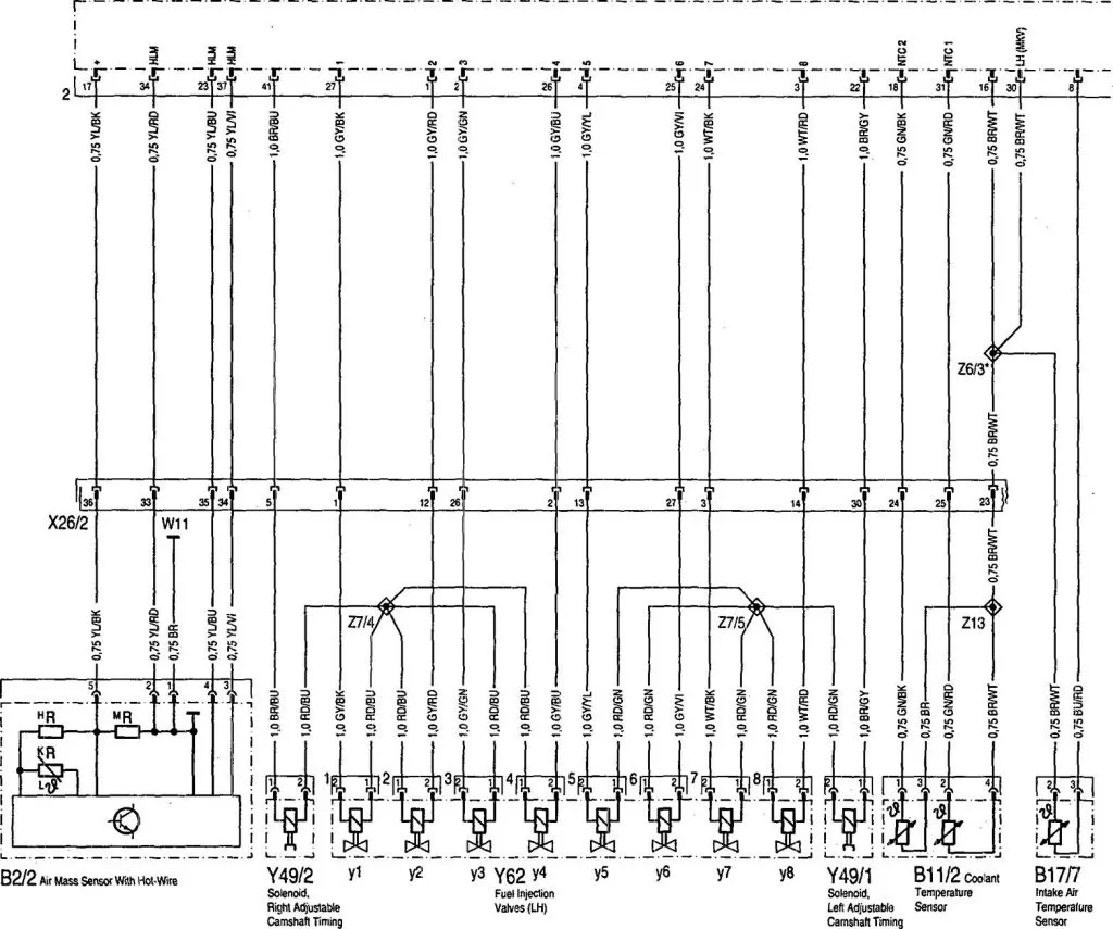 Mercedes Benz 500Sel 1992 1993 Wiring Diagrams Fuel Controls