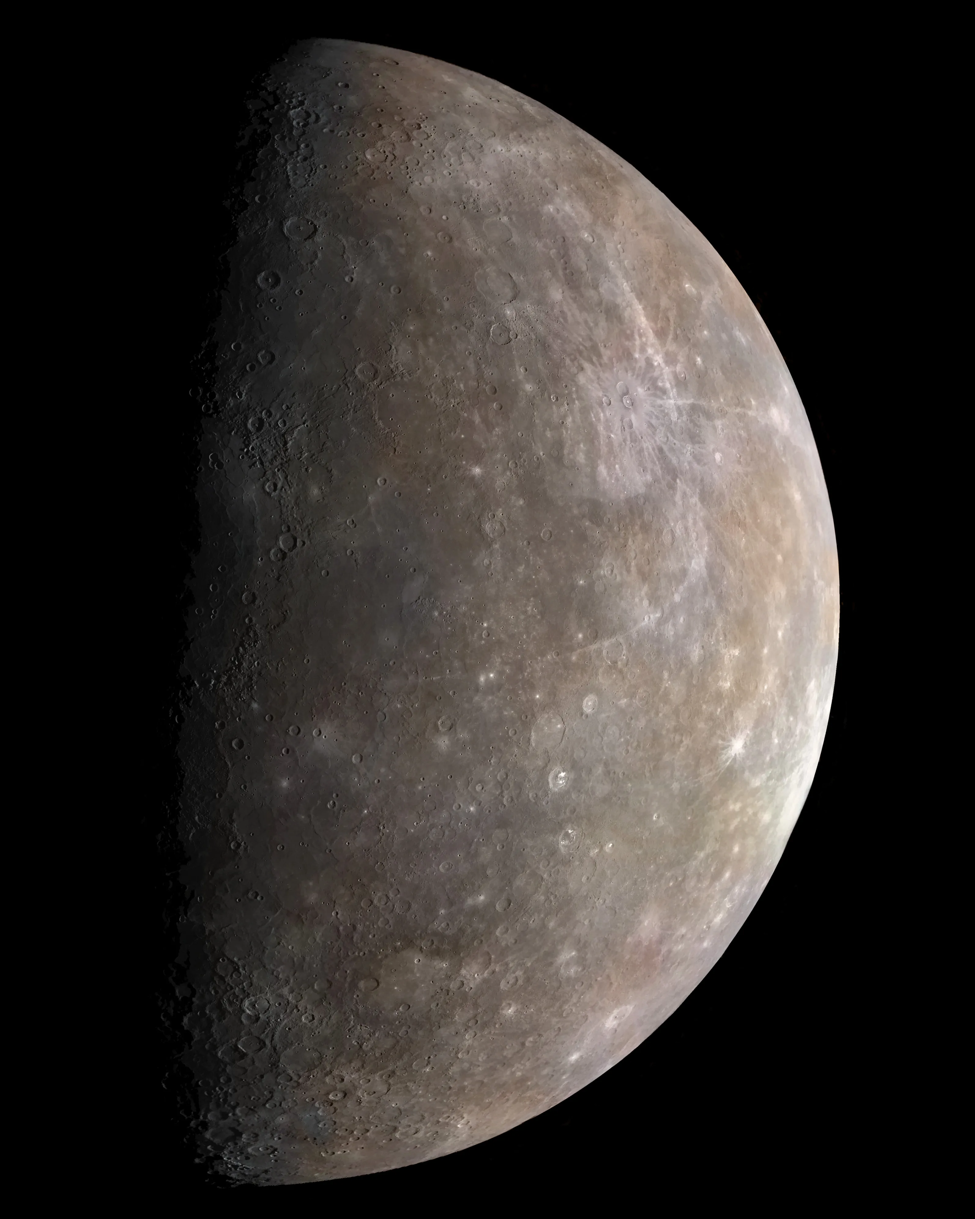 Mercury In Color From Mariner 10 Flyby 1 Departure View The Planetary Society
