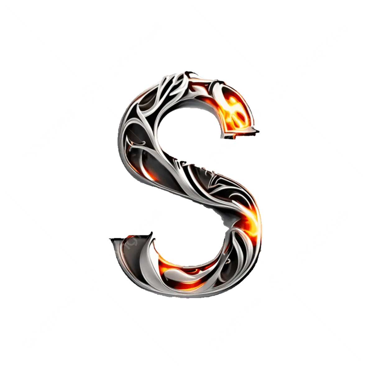 Metallic Text With Fire Effect S Alphabet A To Z Letters S Font S Letter S Alphabet Logo Png