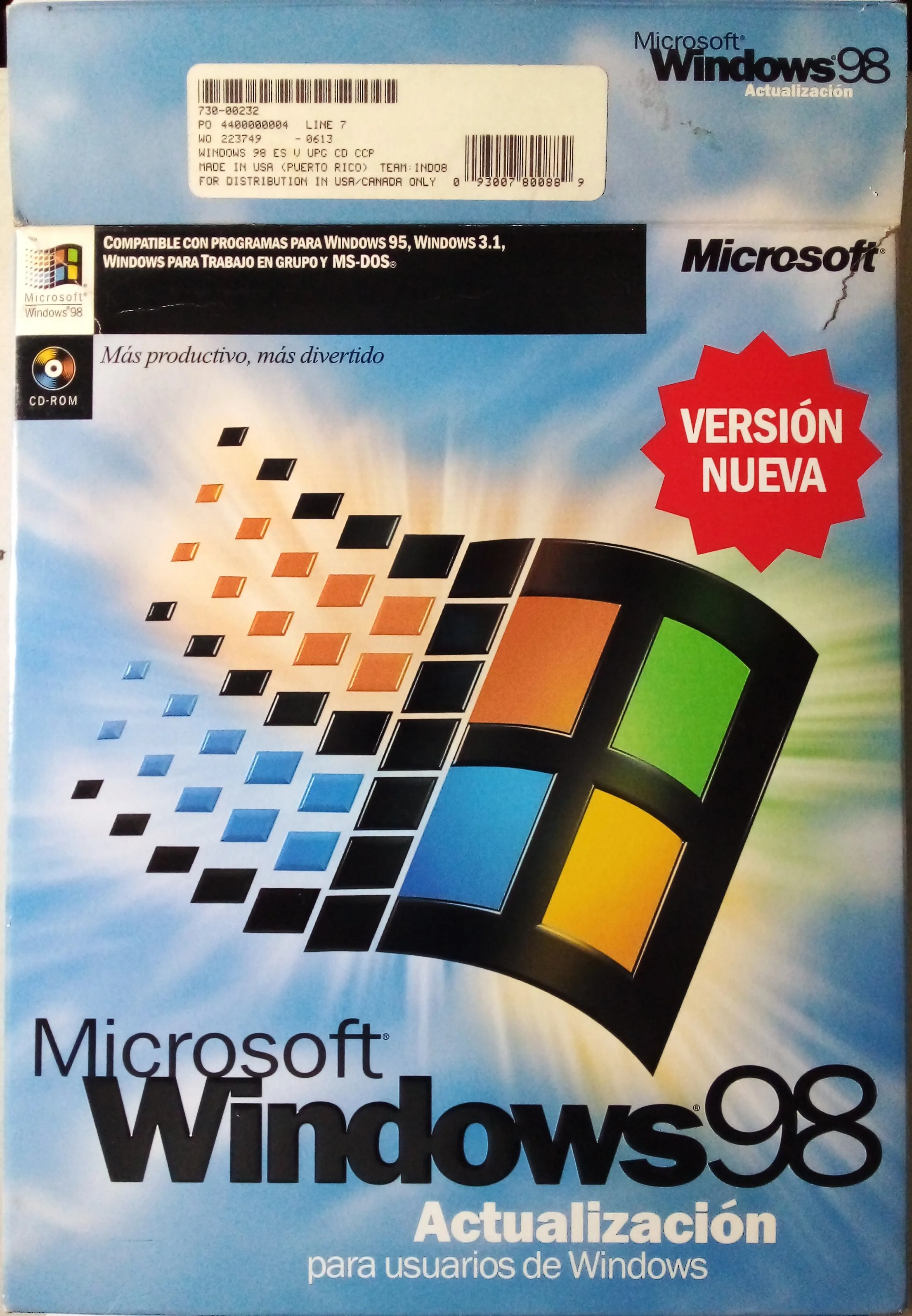 Microsoft Windows 98 Actualización Cd Rom Español Microsoft Free Download Borrow And