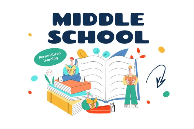 Middle School Ad With Offer Of Personalized Learning Online Postcard Template Vistacreate
