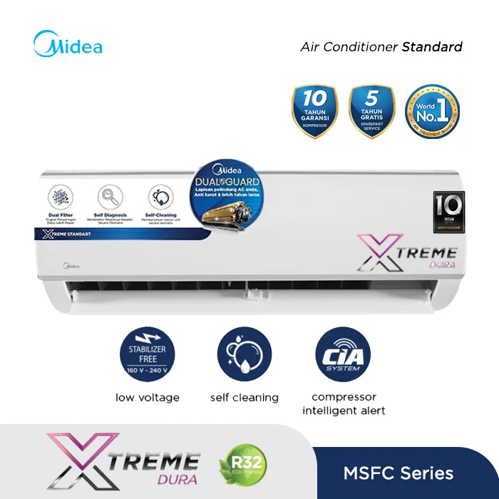 Midea Ac Wall Mounted Split Standard 1 Pk Msfc 09Crn1