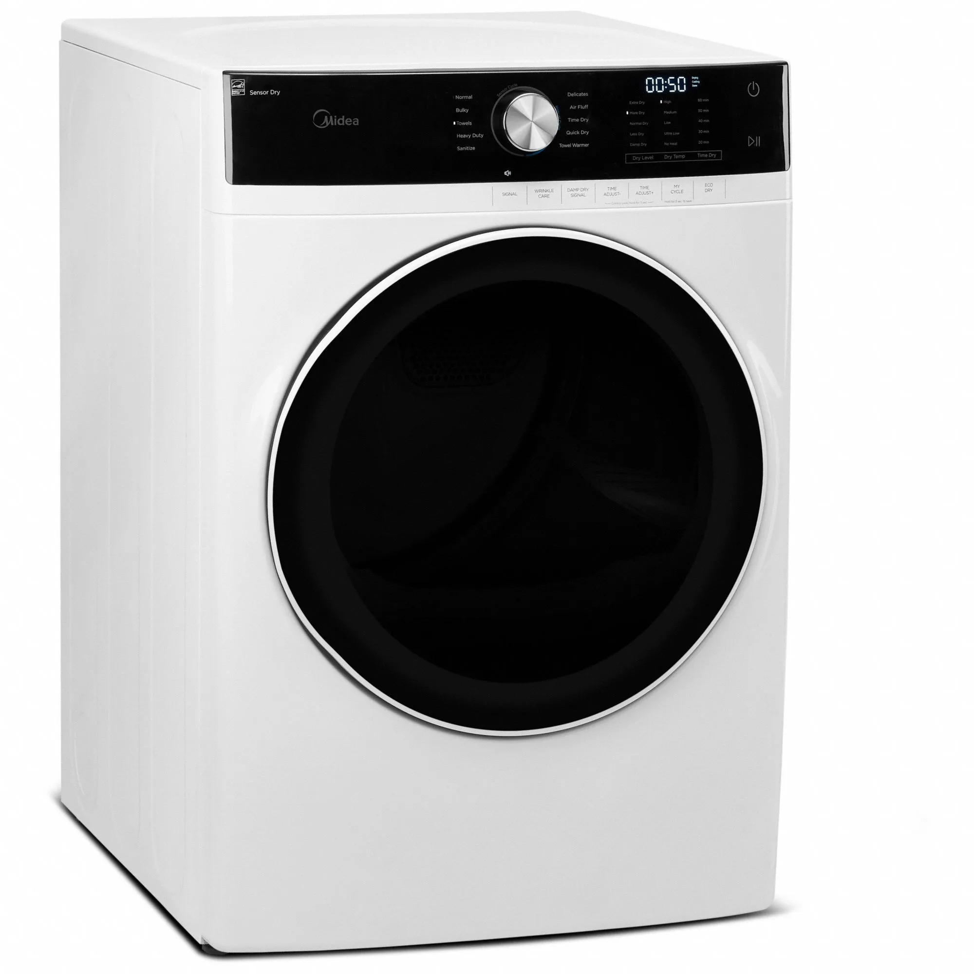 Midea Dryer Electric White 8 Cu Ft Capacity Stackable Energy Star Certified 794Gd2