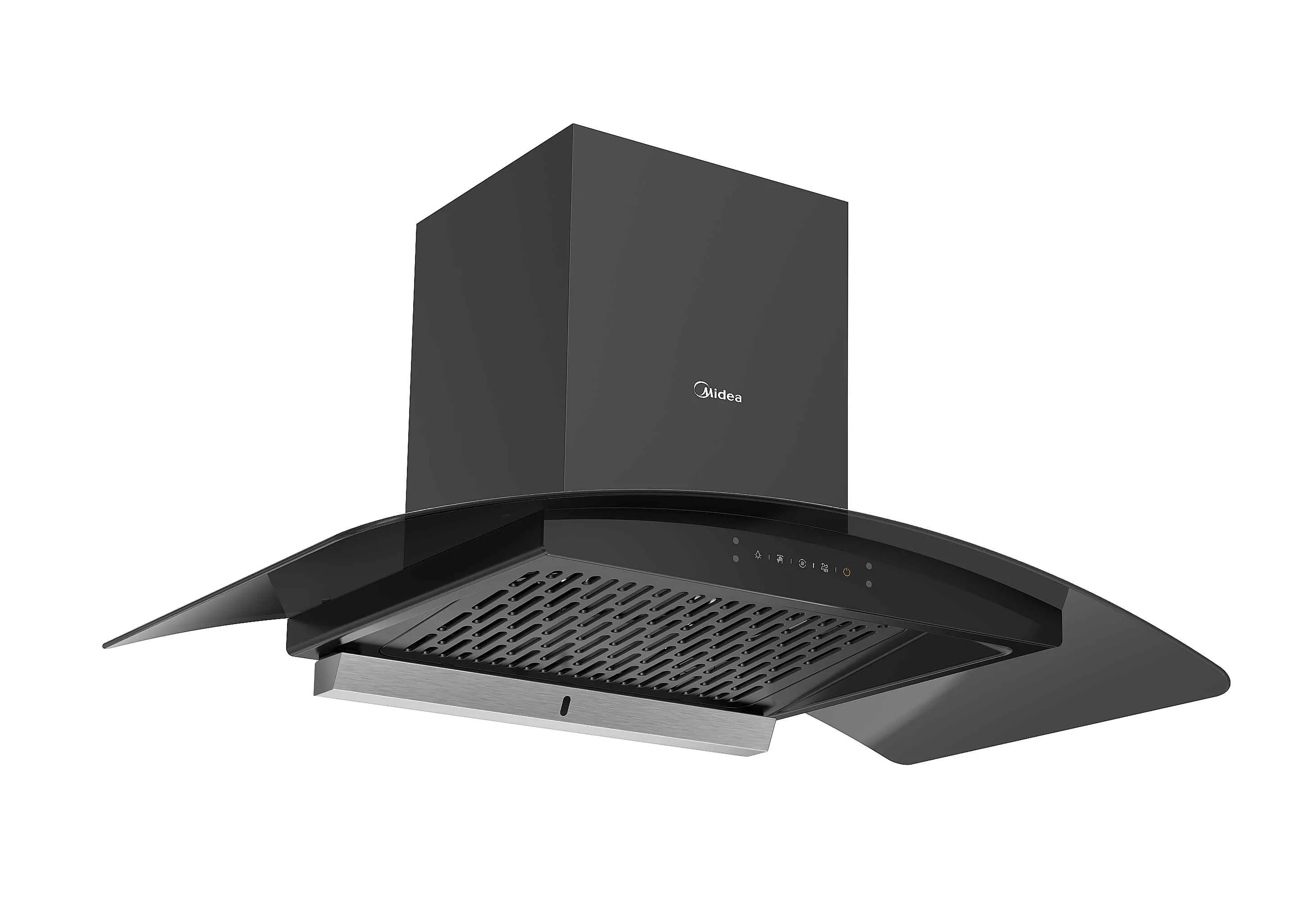 Midea Kitchen Chimney With 1250M3 Hr Strong Air Suction And Thermal Autoclean
