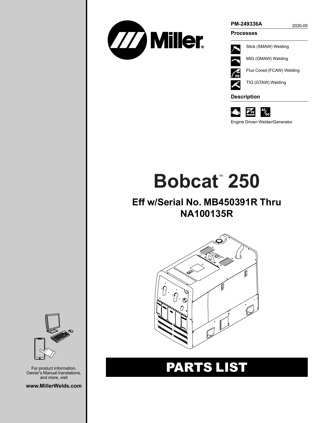 Miller Bobcat 250 Wiring Schematic Wiring Diagram