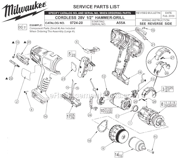 Milwaukee Hammer Drill Wiring Diagram Wiring Diagram