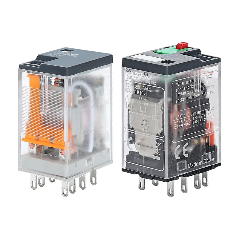 Miniature Intermediate Relay 8Pin 14Pin 12V 24Vdc 36V 48V Ac110V 230Vac Electromagnetic Relay