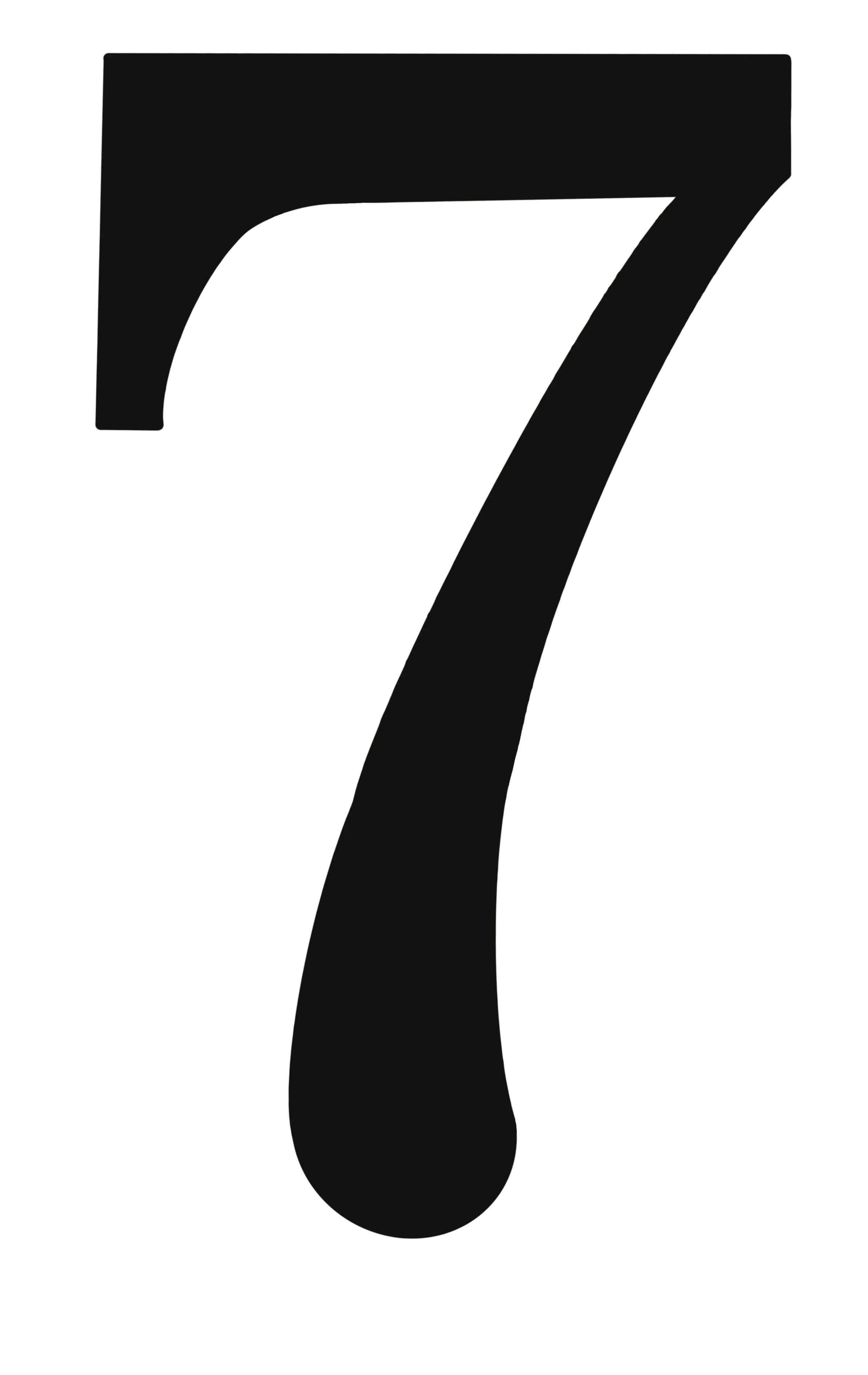 Minimalist Number Seven Tattoo