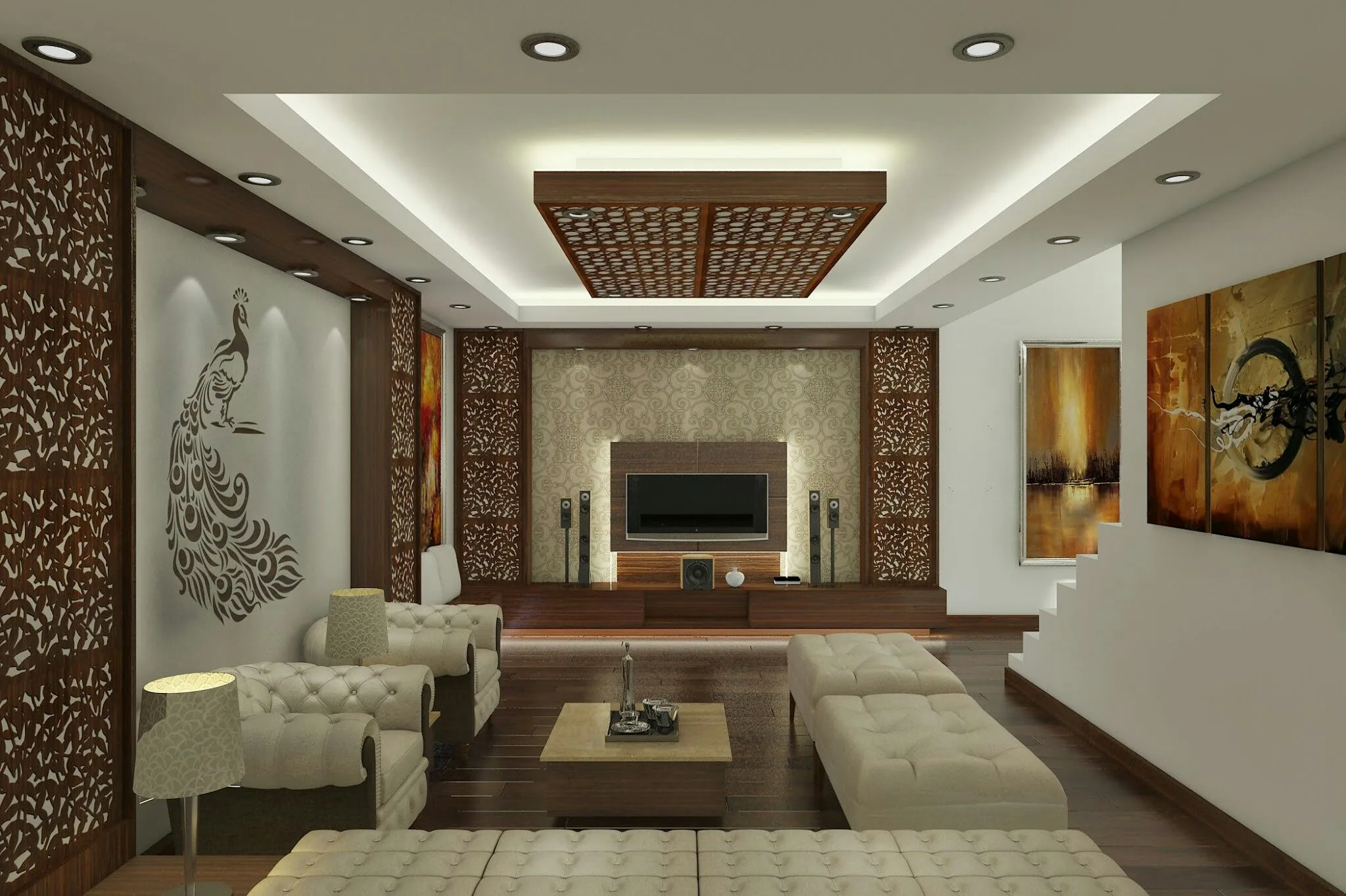 Modern False Ceiling Design For Living Room