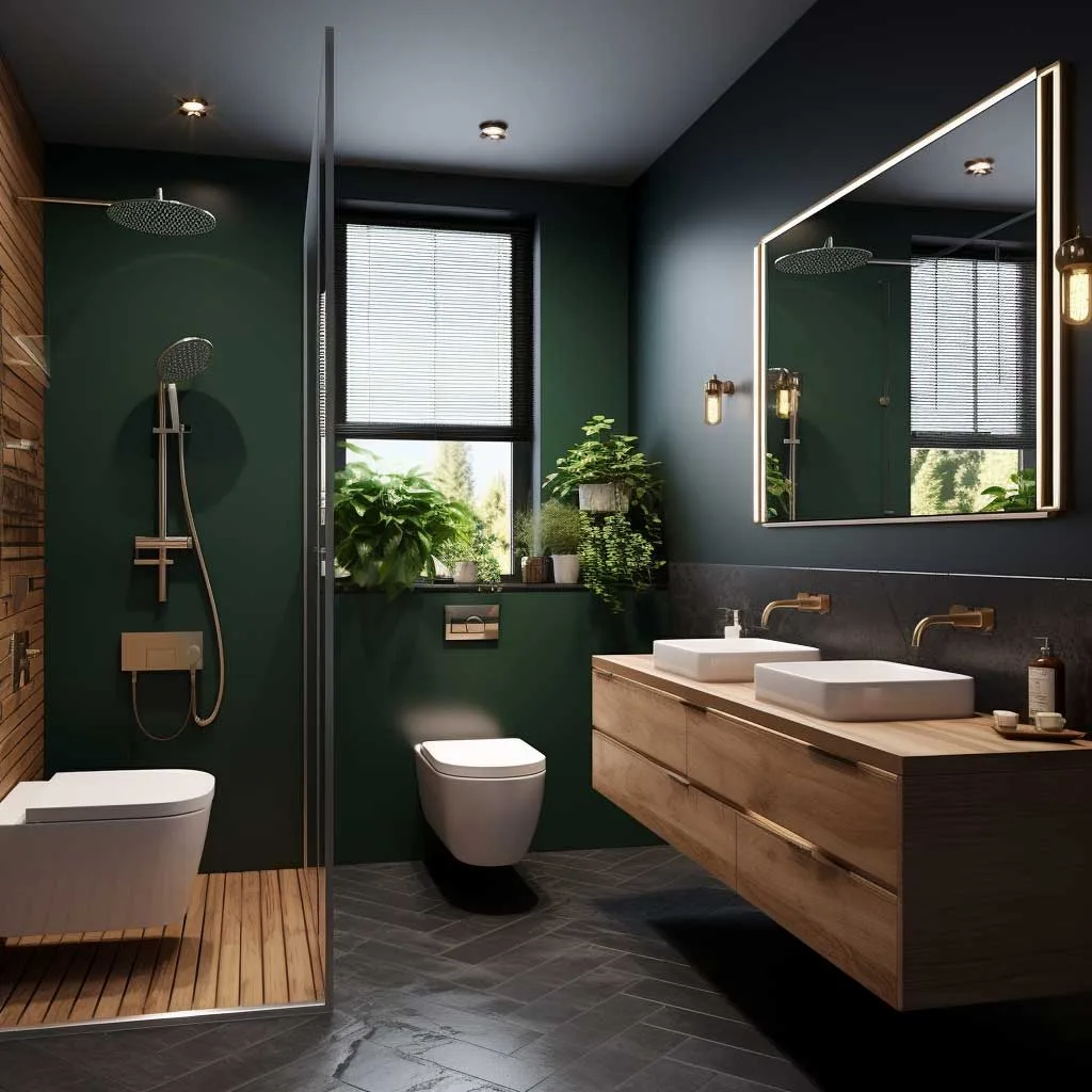 Modern Rustic Bathroom Design Ideas With Exposed Brick