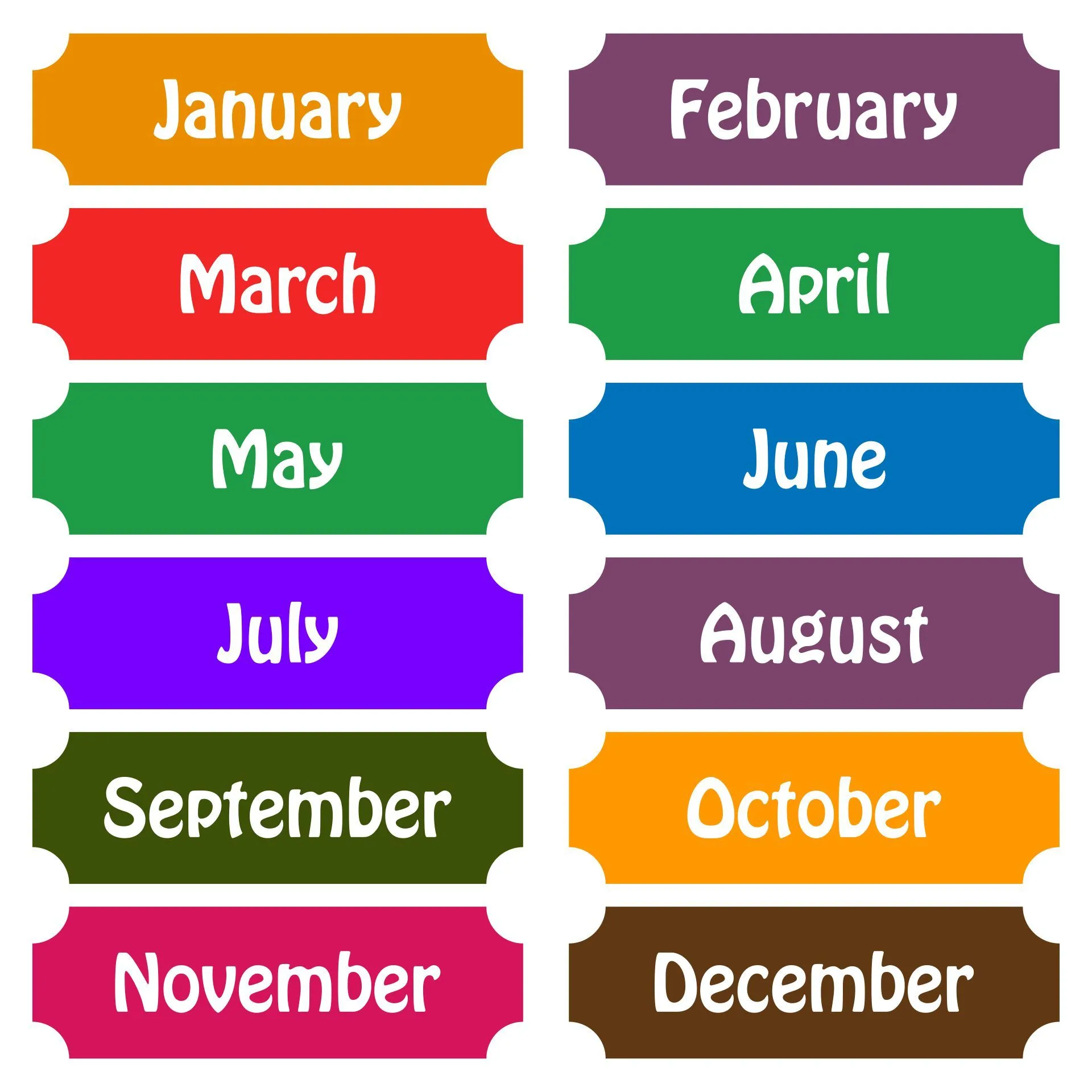 Months Of The Year