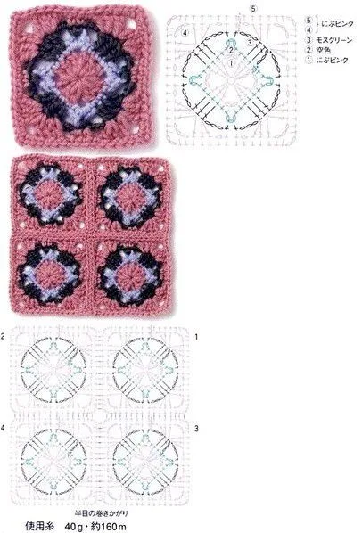 Motifs Et Leurs Grilles Gratuites Au Crochet Le Blog De Anne Crochet Chart Crochet