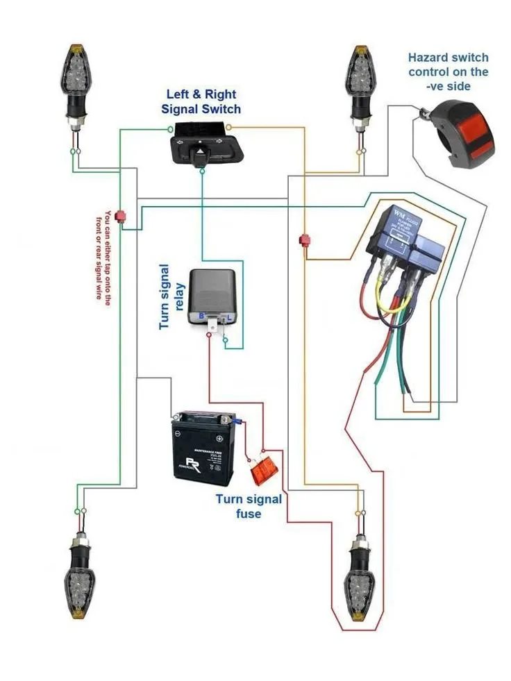 Motorcycle Led Headlight Wiring Diagram Light Bar Relay For