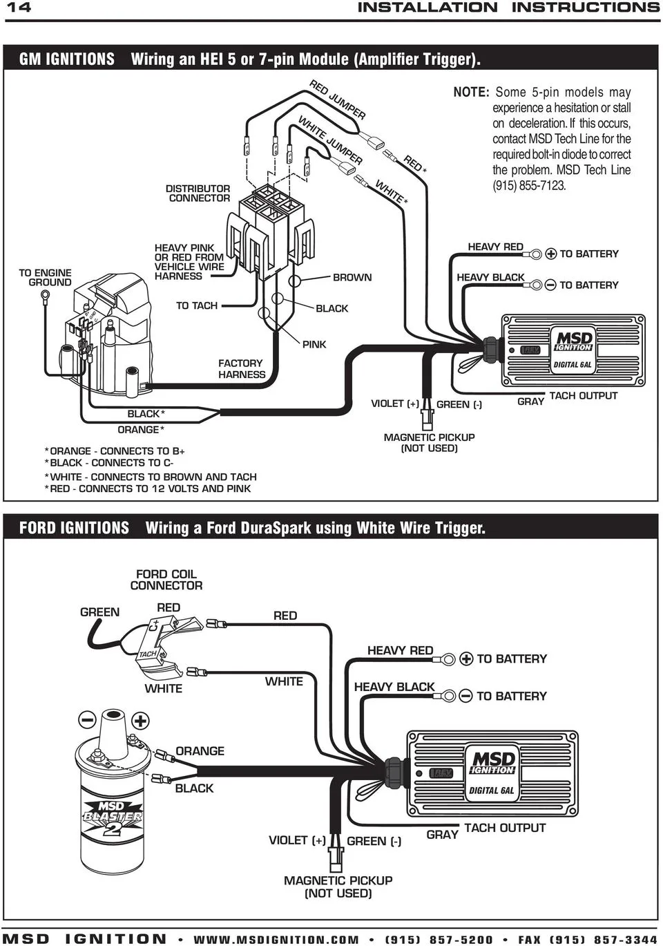 Msd 6Al To Hei Wiring Diagram