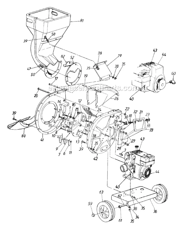 Mtd 244 640A705 Chipper Oem Replacement Parts From