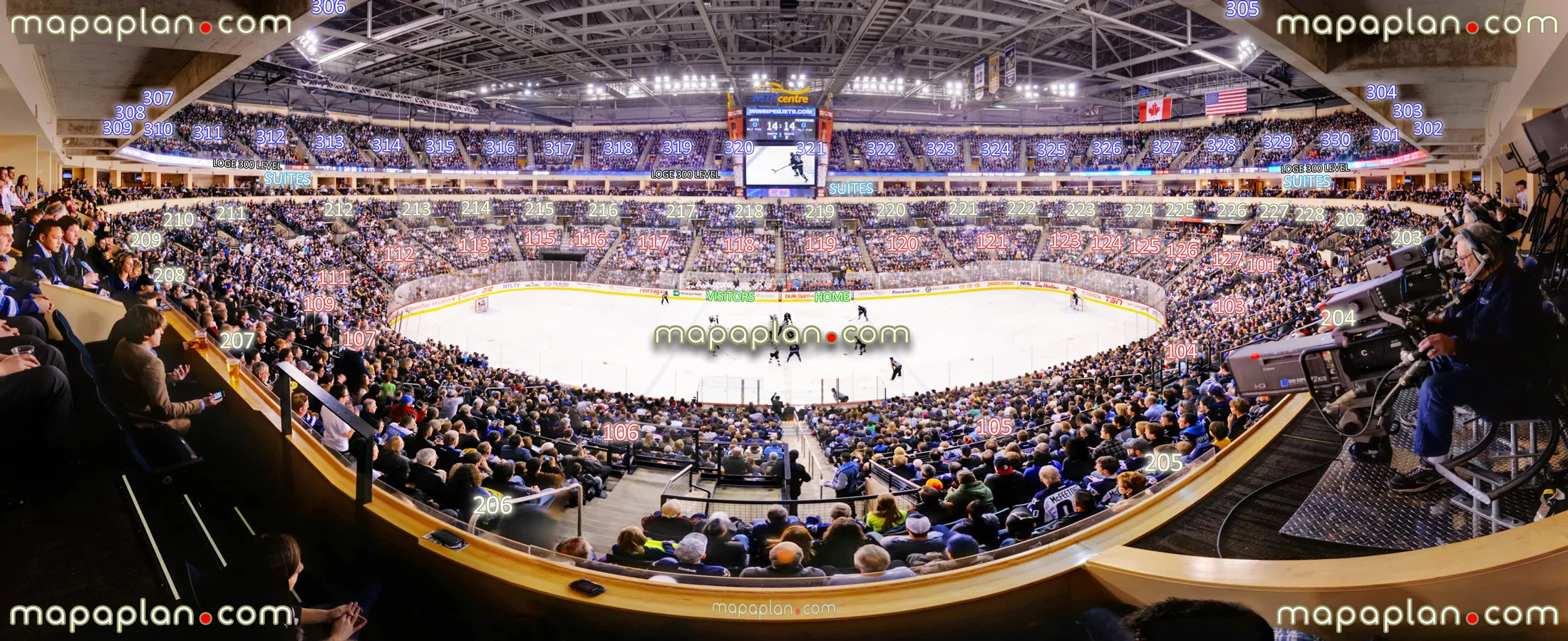 Mts Centre View From Suite 9 Winnipeg Jets Nhl Manitoba Moose Ahl Ice Hockey Game Panorama