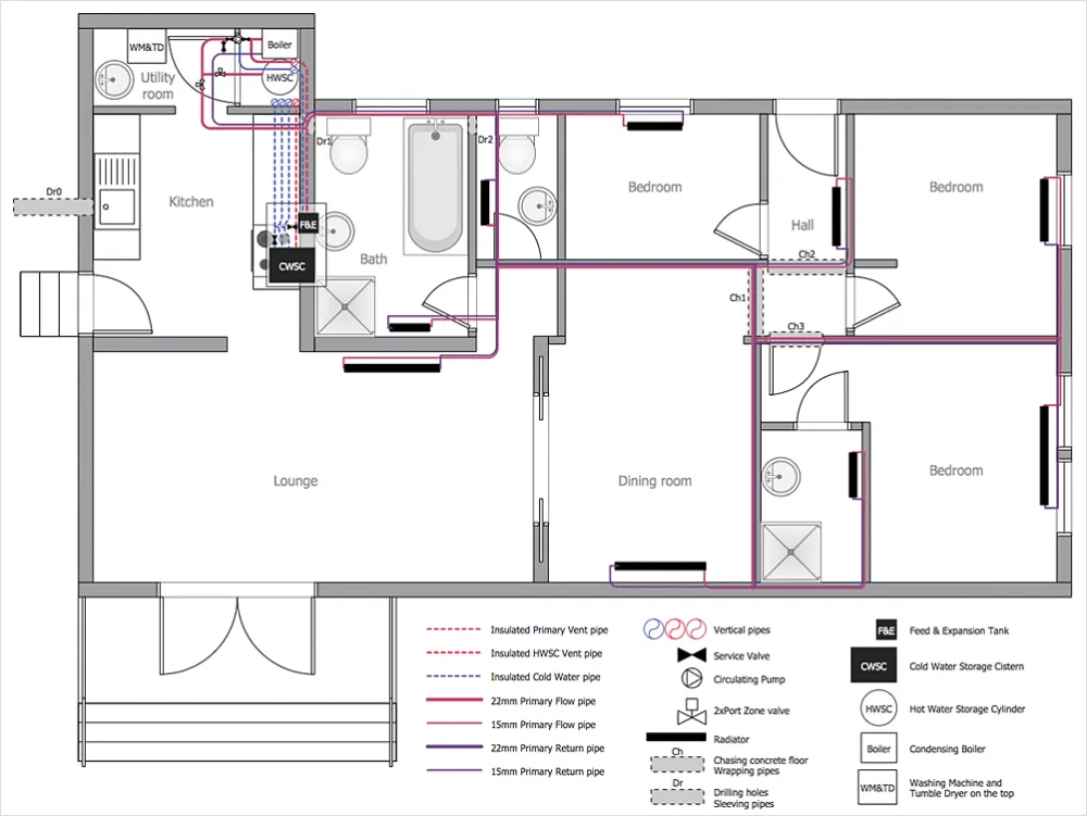 Multi Story Water Supply Plumbing Diagram Kitchen Sink Drain
