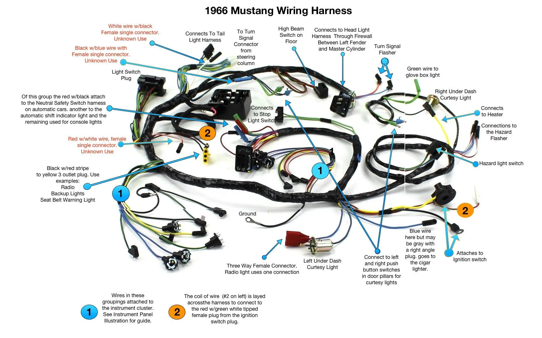 Mustang Wiring Harness Wiring Diagram Mustang 1965 1964 Igni