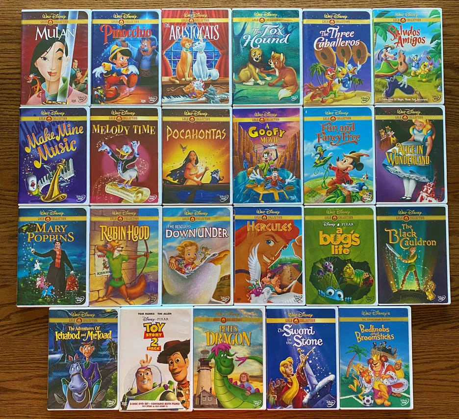 My Walt Disney Gold Dvd Collection By Richardchibbard On Deviantart