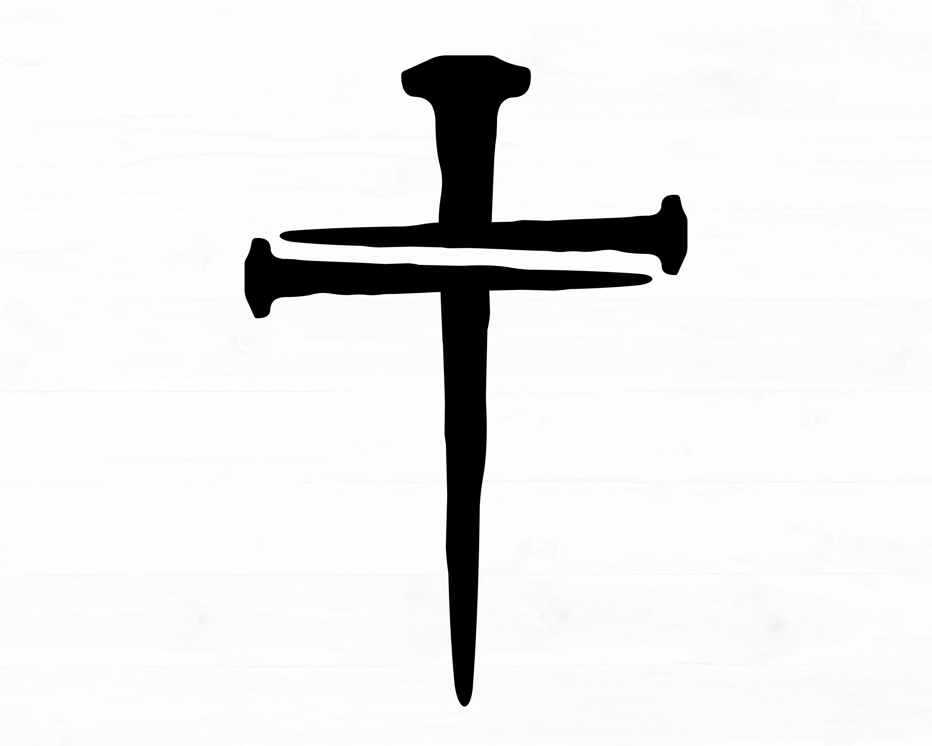 Nail Cross Svg Cross Silhouette Religious Svg Cross Svg Christian Svg Cross Cut File Cross Of