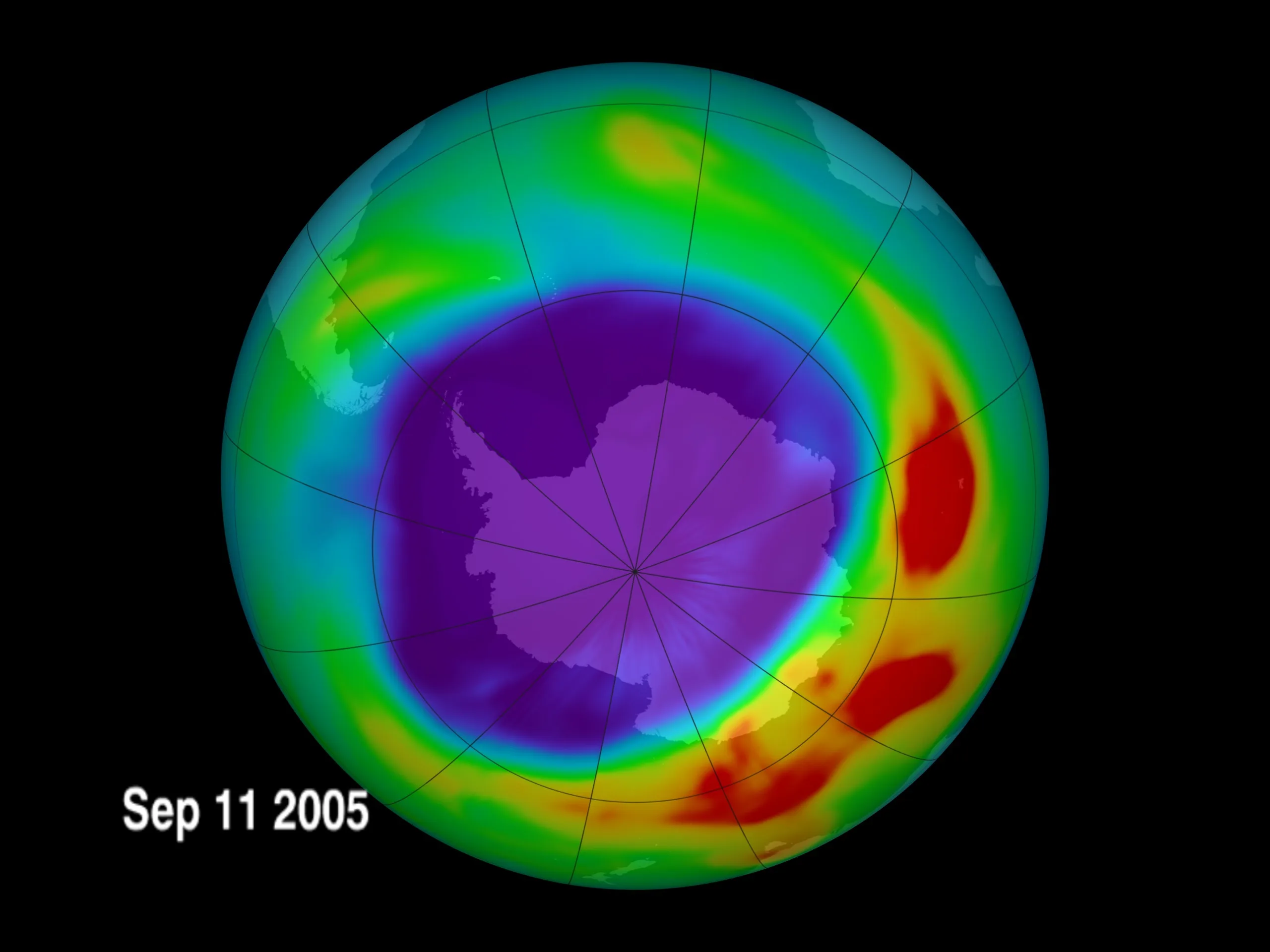 Nasa Svs Antarctic Ozone Hole In 2005