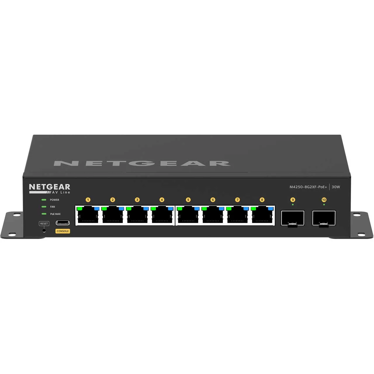 Netgear Pro Av Gsm4210Px Av Line 8X1G Poe 220W And 2Xsfp Managed Desktop Ethernet Switch