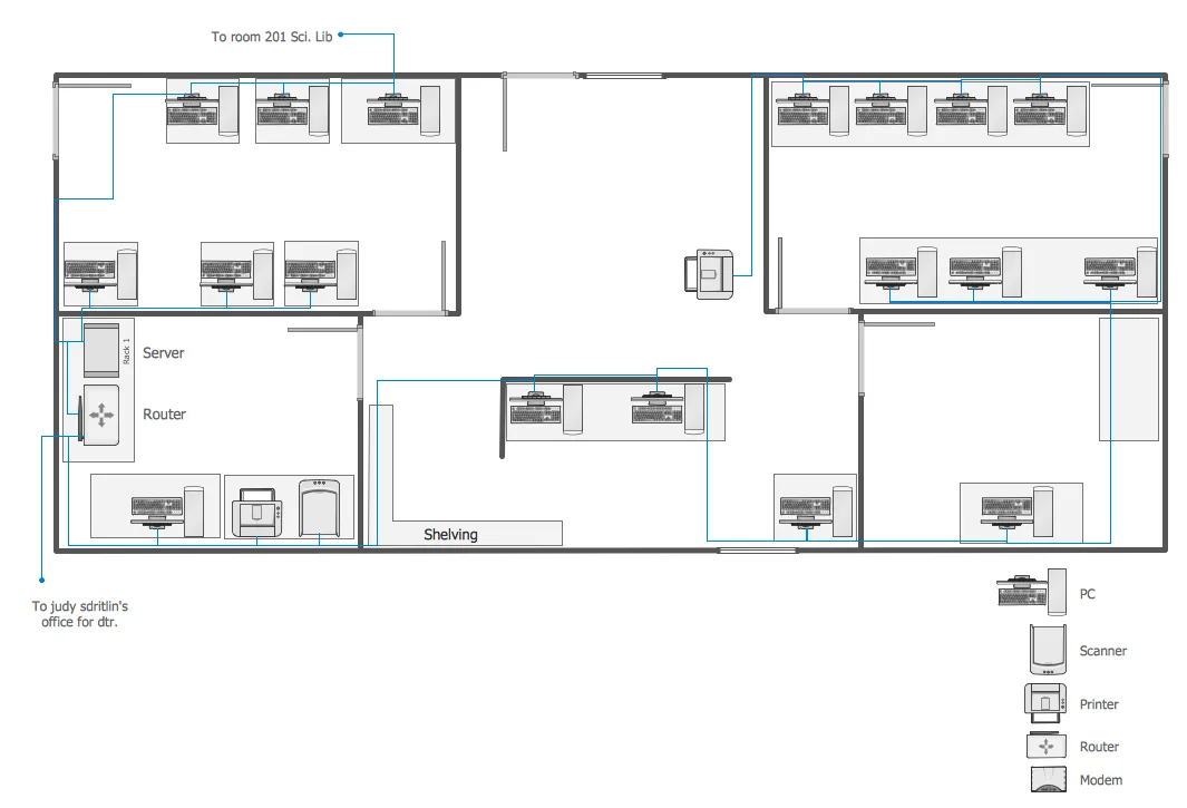 Network Wiring Cable Computer And Network Examples Network Layout Floor Plans Local Area