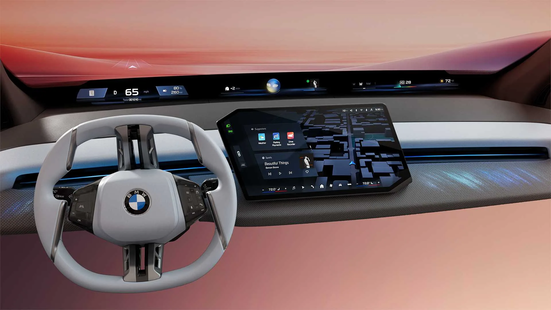New Bmw Panoramic Idrive Revolutionises Vehicle Operation Visionary Technology Package For The