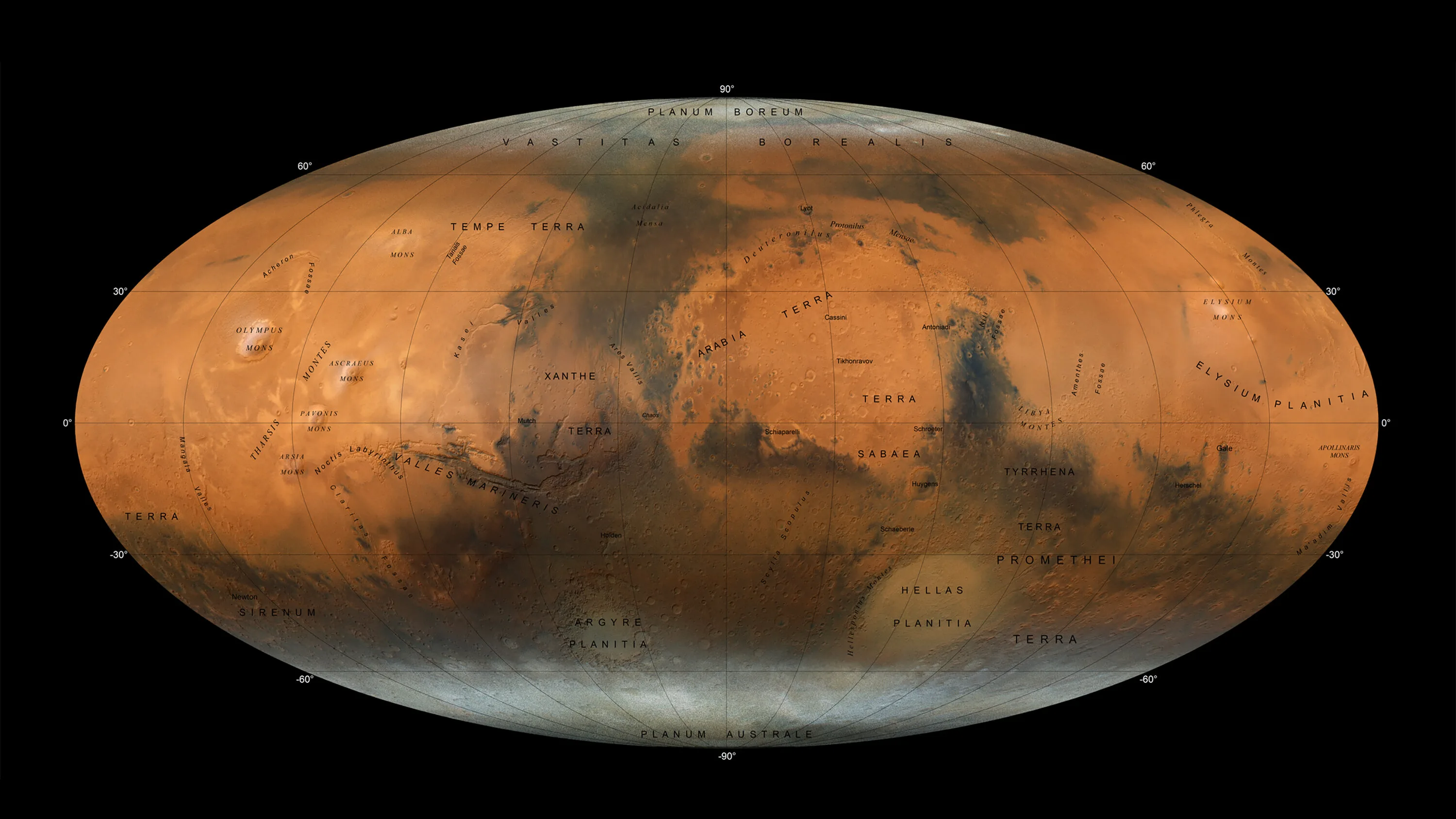 New Mars Map Lets You See The Whole Planet At Once The New York Times