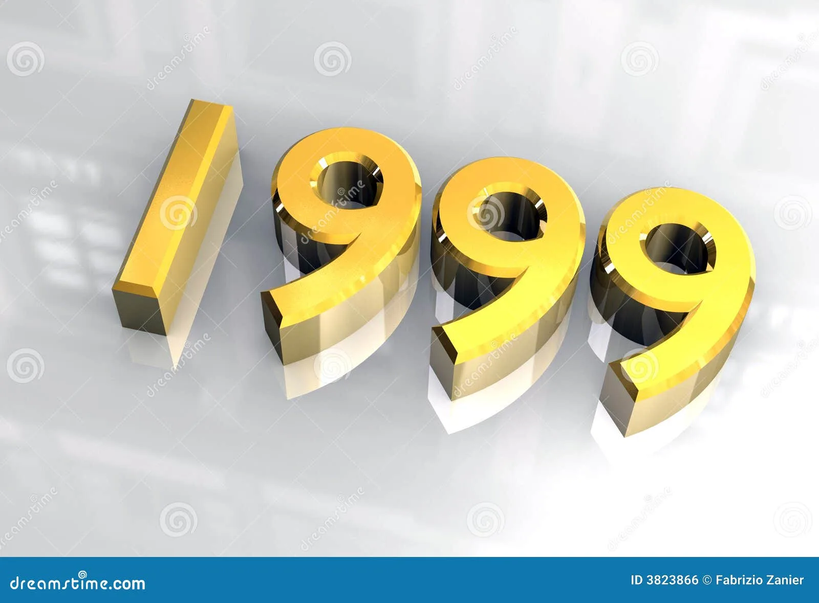 New Year 1999 In Gold 3D Royalty Free Stock Image Image 3823866