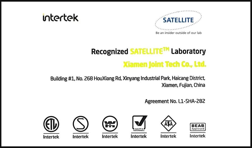 News Joint Tech Was Accredited By Intertek S Satellite Program Laboratory