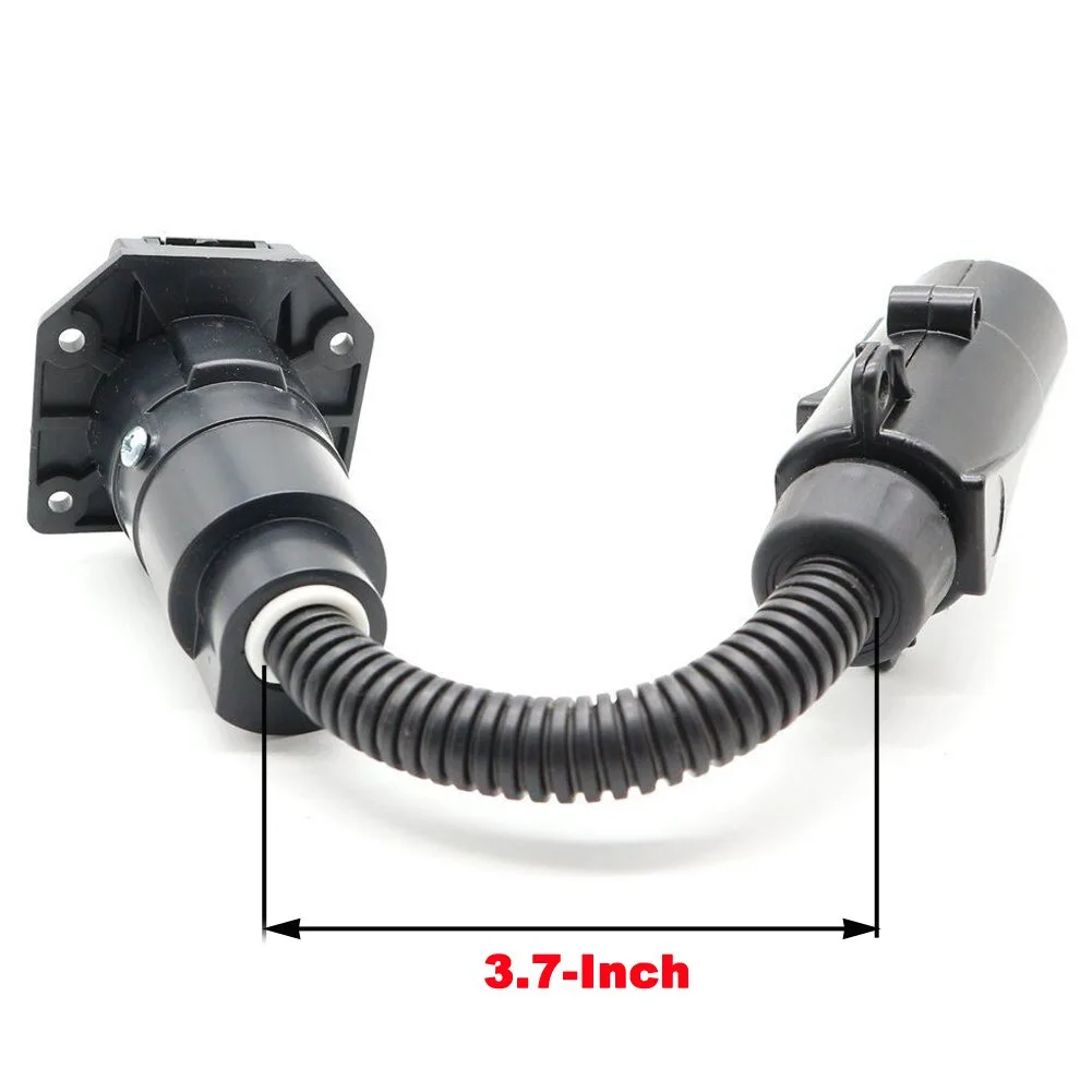 Newsun 7 Pin Round To 7 Way Rv Blade Trailer Adapter Wiring Connectorvehicle Side