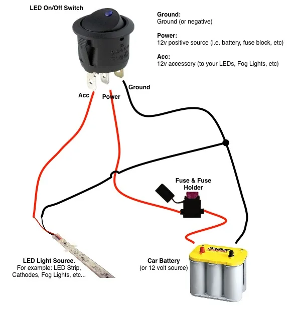 Nilight Rocker Switch Wiring