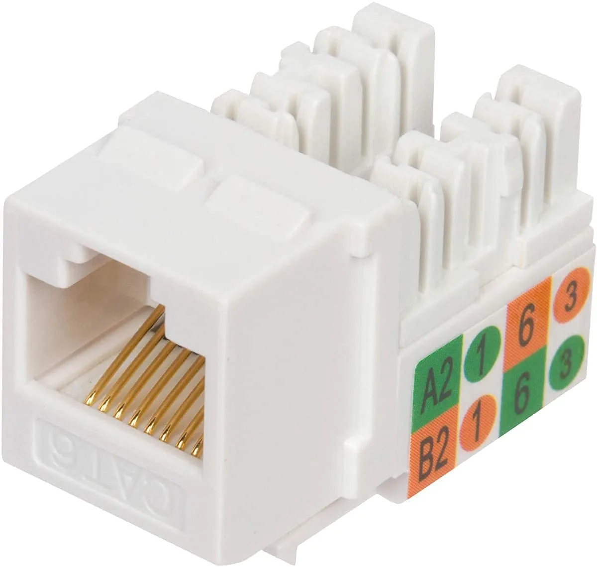 Nirvig Rj45 8P8C Ethernet Connection Keystone Jack Cat6 Network Module Information Data Socket