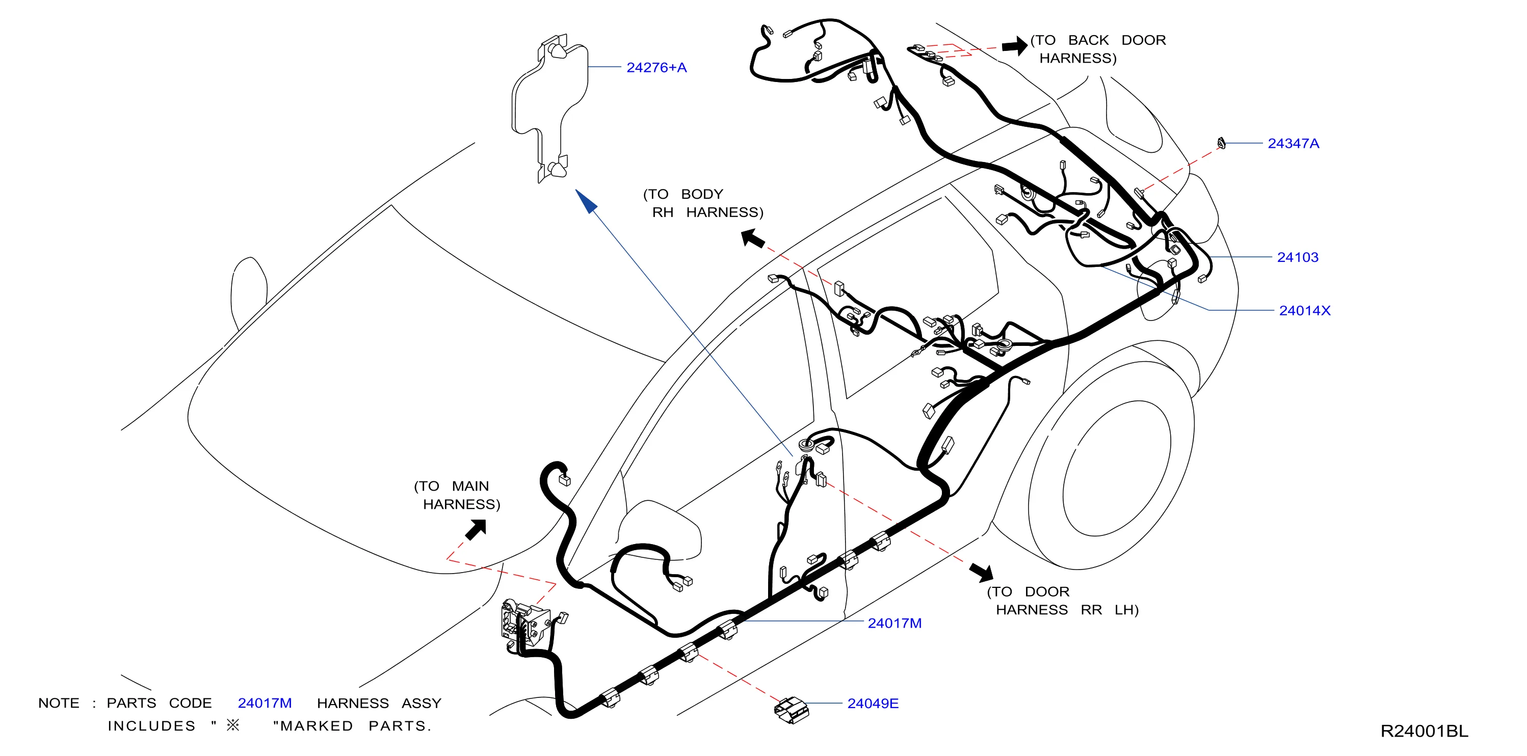 Nissan Murano Engine Compartment Wiring Harness 24012 9Uh1A Murfreesboro Nissan Murfreesboro Tn