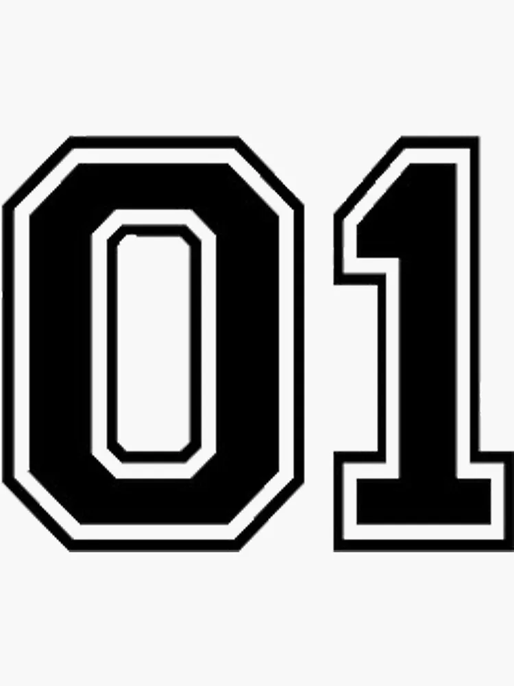 Number 01 Sticker For Sale By Byseno Redbubble