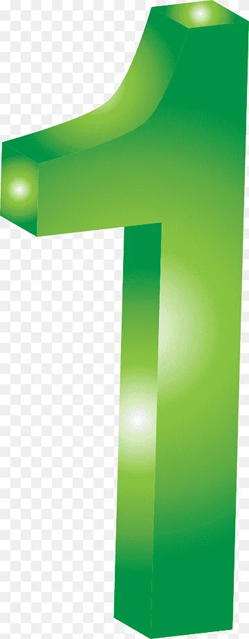 Number 1 Green Png Images Pngwing