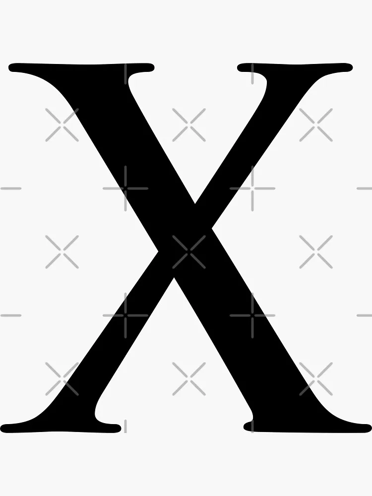 Number 10 Roman Numeral X Black And White Sticker For Sale By Nocap82 Redbubble