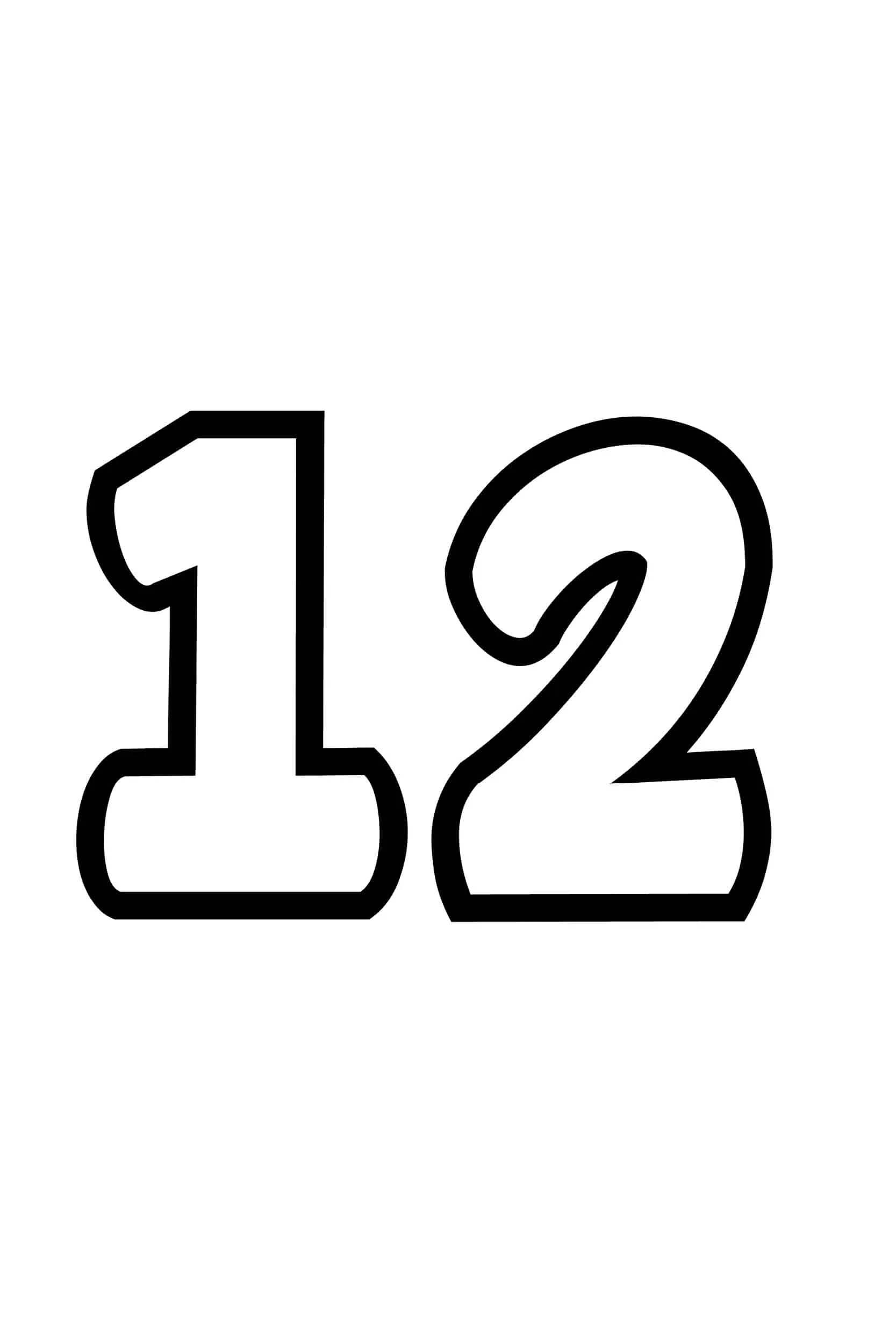 Number 12 Printable Stencil Stencils Printable