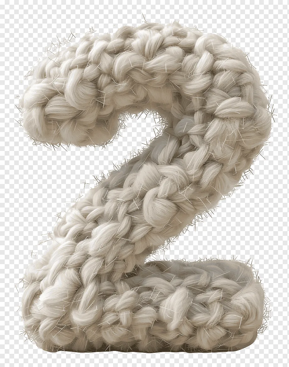 Number 2 Knitted Woolen Number Two Png Pngwing
