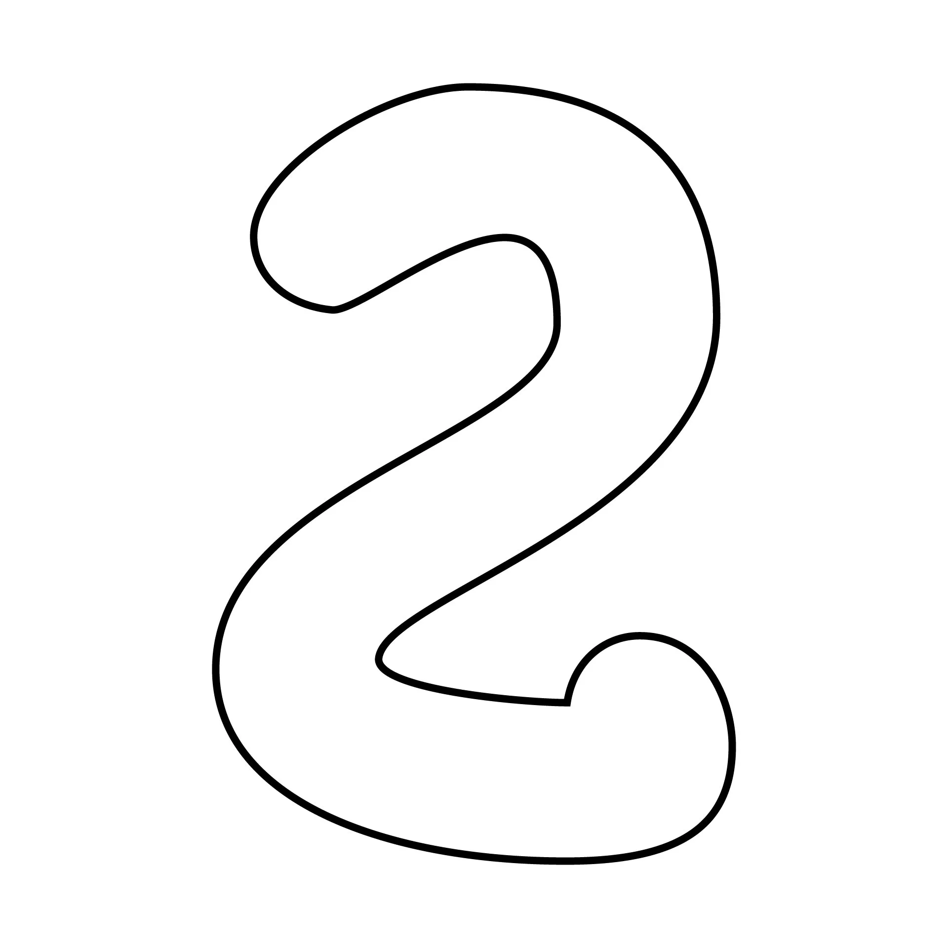 Number 2 Template