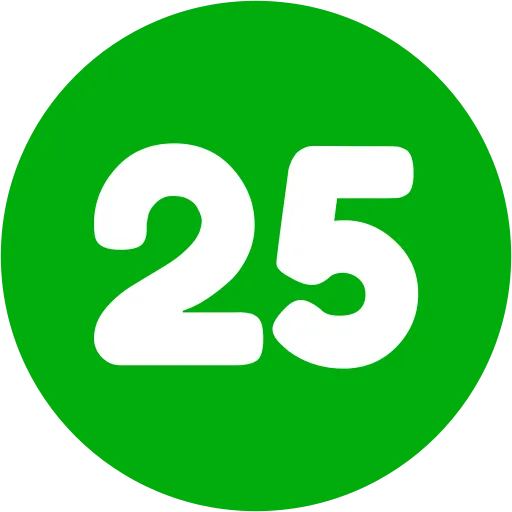 Number 25 Generic Color Fill Icon Freepik