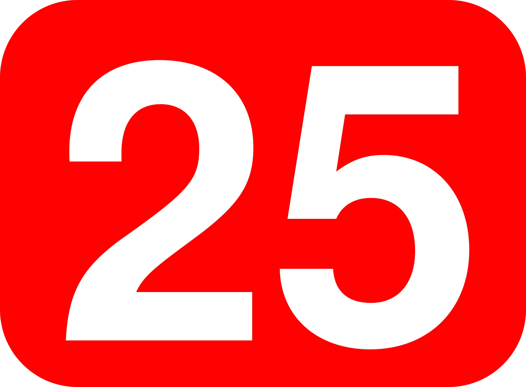 Number 25Th