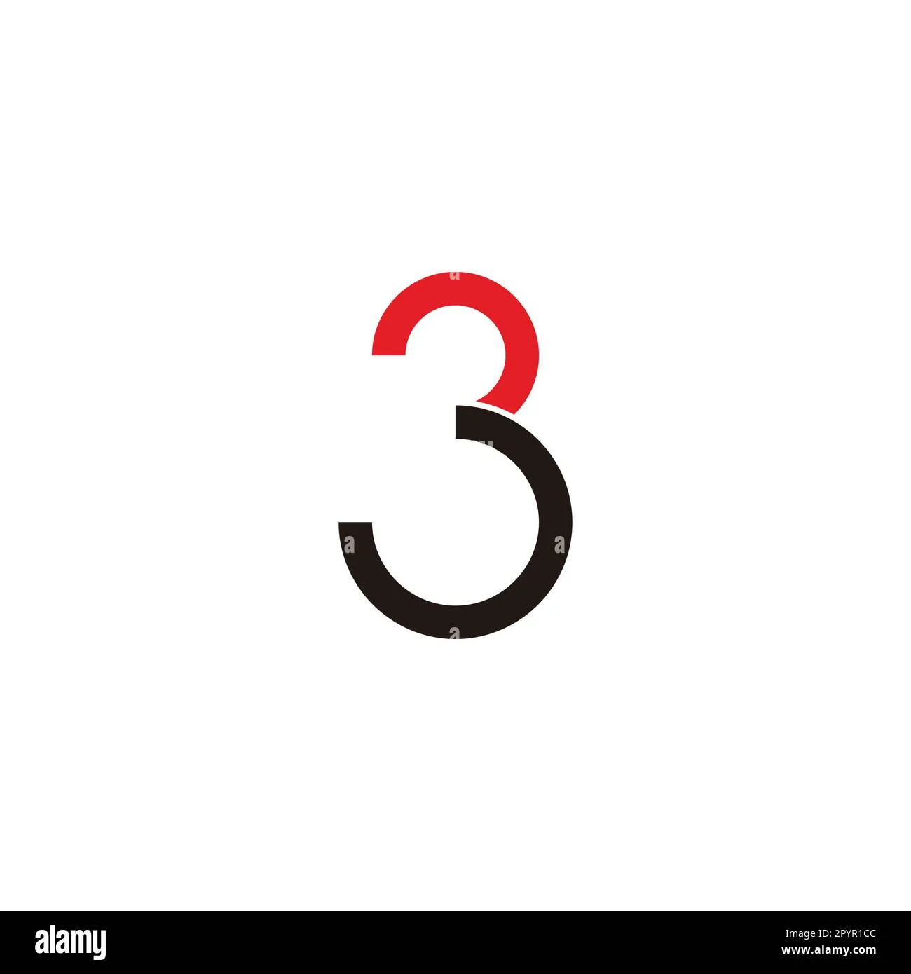 Number 3 Fold Geometric Symbol Simple Logo Vector Stock Vector Image Art Alamy