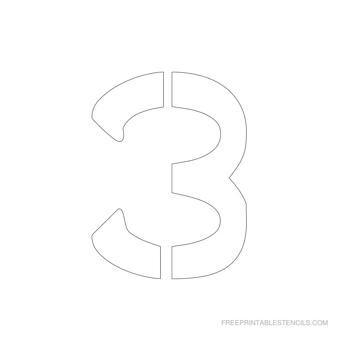 Number 3 Outline