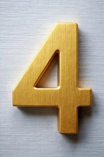Number 4 Icon For Typography And Design Premium Ai Generated Image