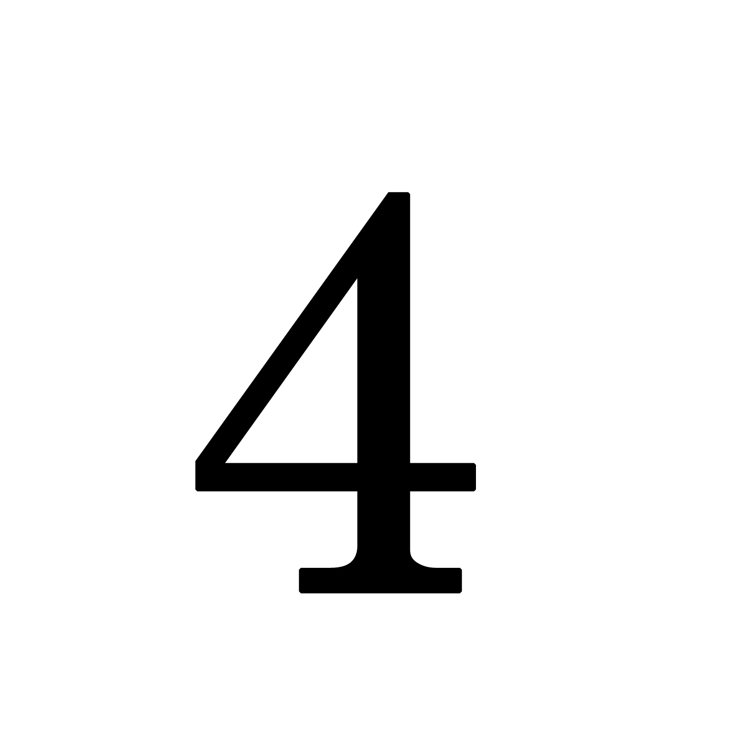 Number 4 Png Transparent Image Download Size 1500X1500Px